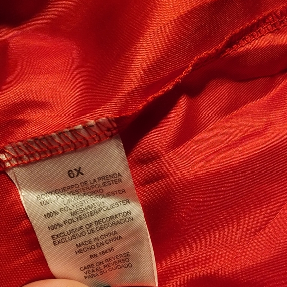 Girls Size 6x Red and Silver Sparkling Dress - Picture 2 of 2